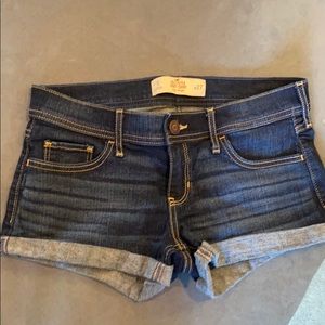 Hollister short-short low rise jean shorts